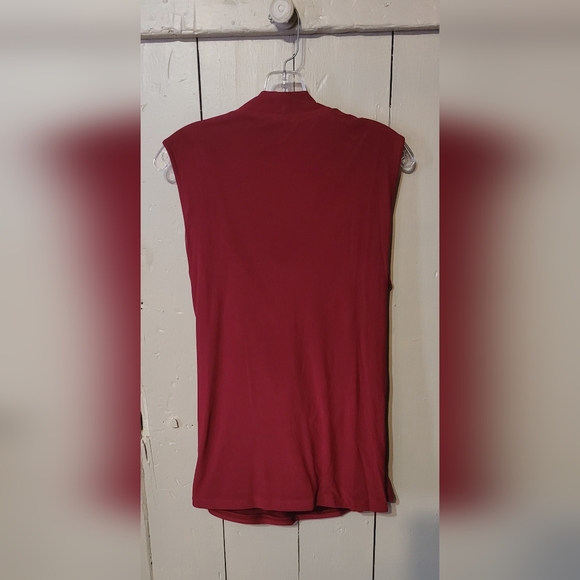 Bloomchic Women's Red Drape Top - Picture 2 of 3